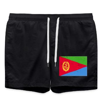 Eritrean Flag – African Identity - Swim Trunks - black - Front - AI Model Male 185 light (185cm)