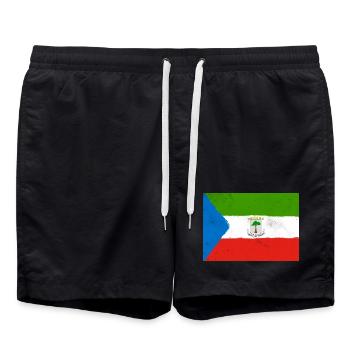 Flag of Equatorial Guinea – Tropical Identity - Swim Trunks - black - Front - AI Model Male 185 light (185cm)