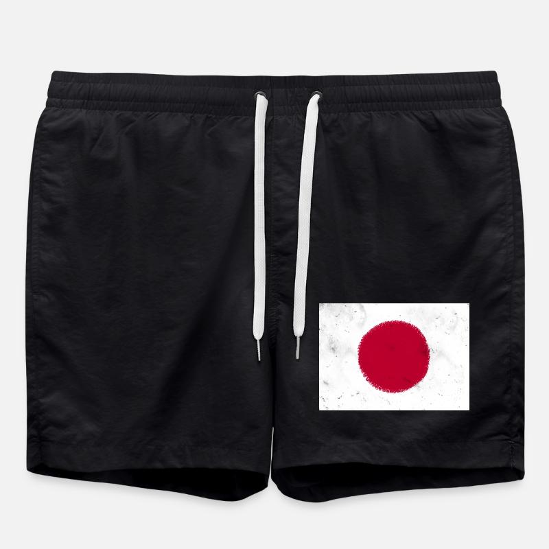 Flagge von Japan - Badeshorts - Schwarz