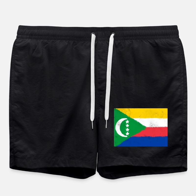 Flagge der Komoren - Badeshorts - Schwarz