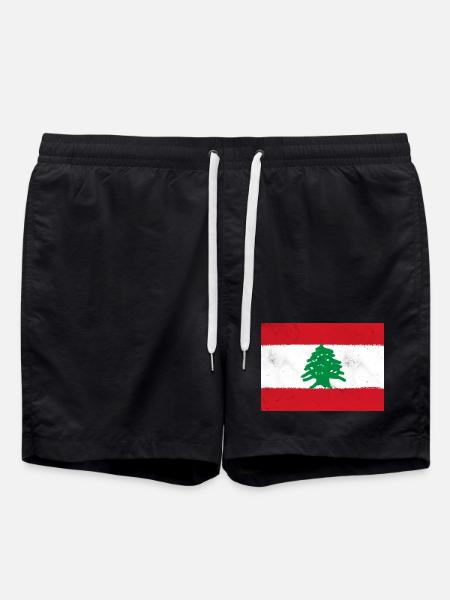 Drapeau du Liban - Short de bain - noir
