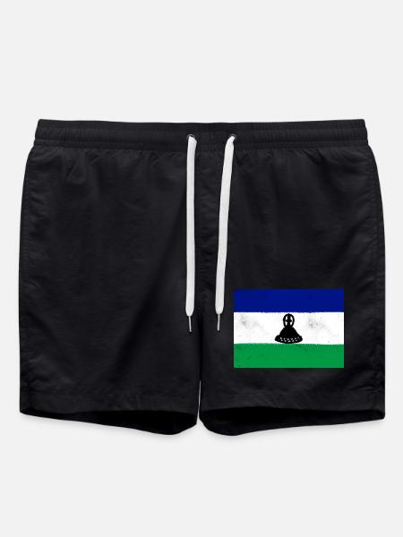 Drapeau du Lesotho - Short de bain - noir