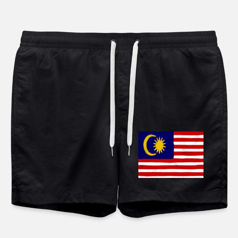 Drapeau de la Malaisie - Short de bain - noir