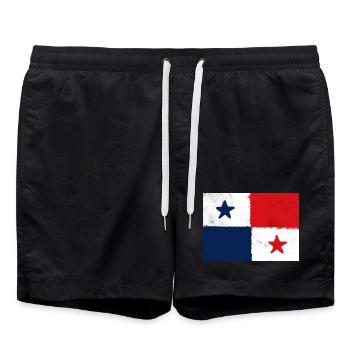 Drapeau du Panama - Short de bain - noir - Devant - AI Model Male 185 light (185cm)