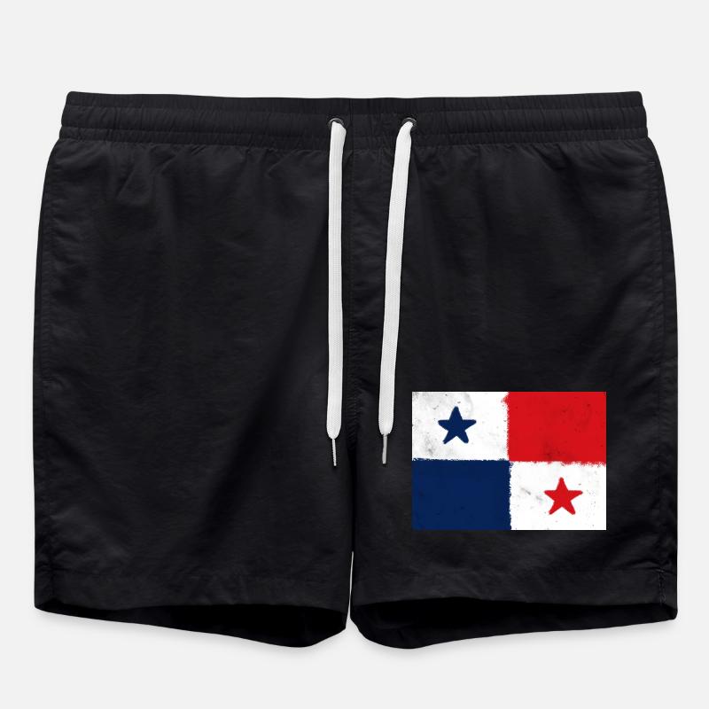 Flagge von Panama - Badeshorts - Schwarz