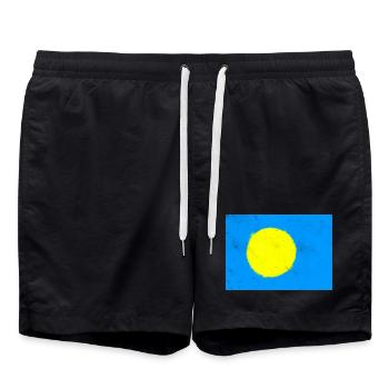 Drapeau des Palaos - Short de bain - noir - Devant - AI Model Male 185 light (185cm)