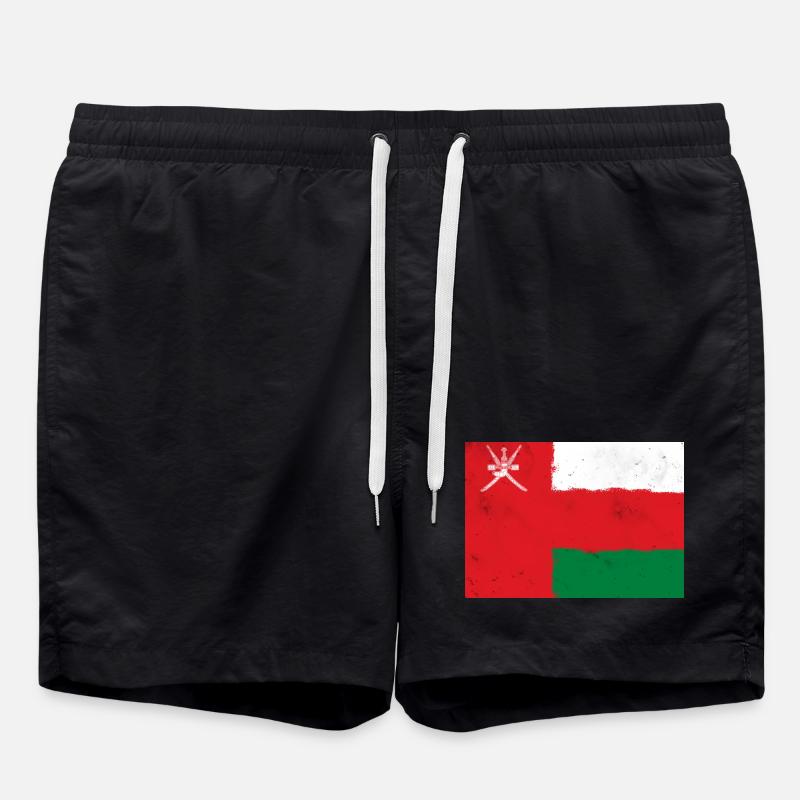 Flagge von Oman - Badeshorts - Schwarz