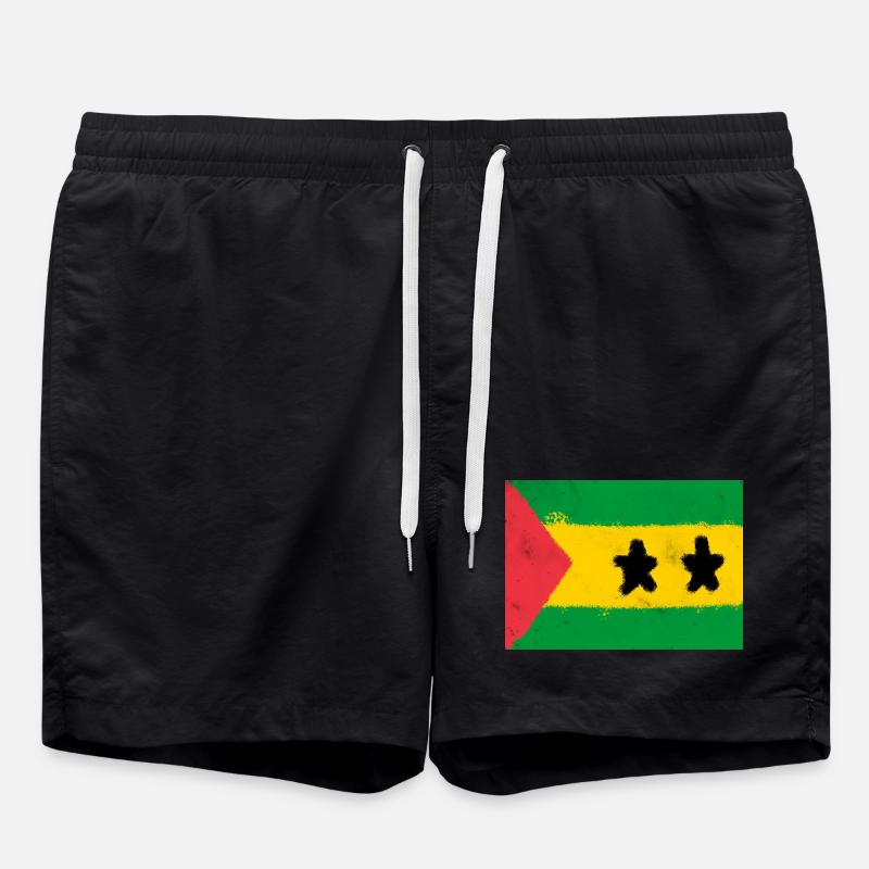 Drapeau de São Tomé-et-Príncipe - Short de bain - noir