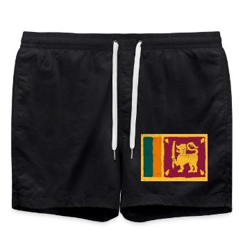 Drapeau du Sri Lanka - Short de bain - noir - Devant - AI Model Male 185 light (185cm)