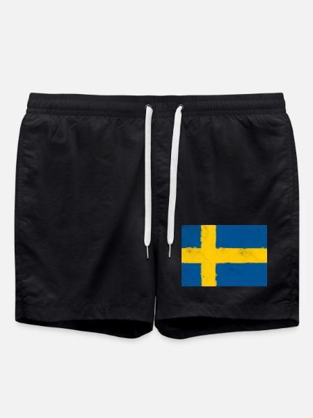 Drapeau de la Suède - Short de bain - noir