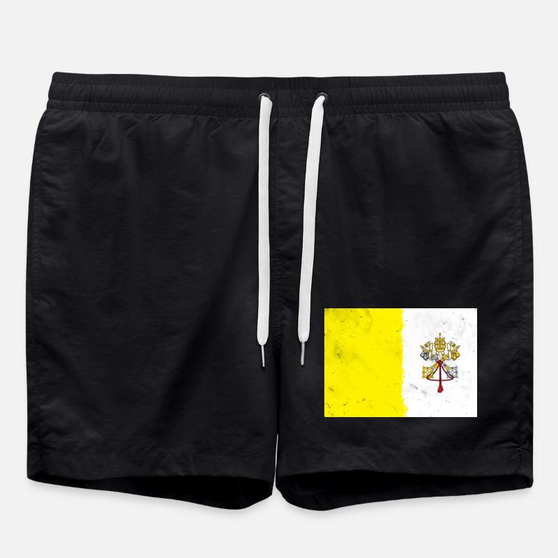 Drapeau du Vatican - Short de bain - noir