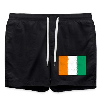 Flag of Côte d'Ivoire - Swim Trunks - black - Front - AI Model Male 185 light (185cm)