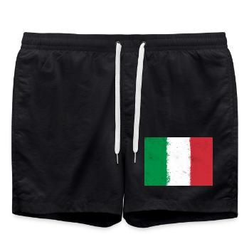 Drapeau de l’Italie - Short de bain - noir - Devant - AI Model Male 185 light (185cm)