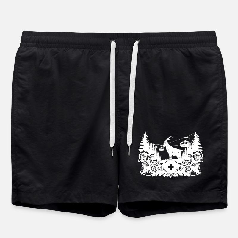 Steinbock_1_white_ - Short de bain - noir