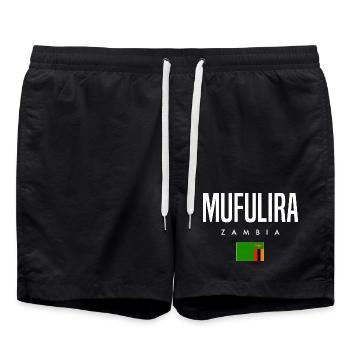 Mufulira Sambia - Badeshorts - Schwarz - Vorne - AI Model Male 185 light (185cm)