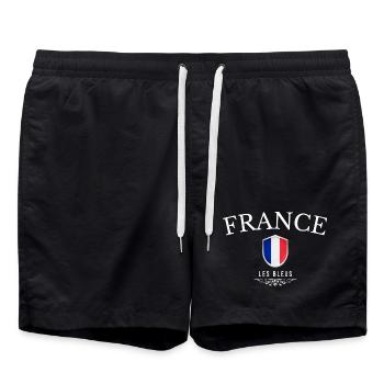 Ursprünglich aus Frankreich, geboren in Frankreich - Badeshorts - Schwarz - Vorne - AI Model Male 185 light (185cm)