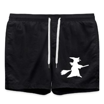 Fairytale magic witch in the forest - Swim Trunks - black - Front - AI Model Male 185 light (185cm)
