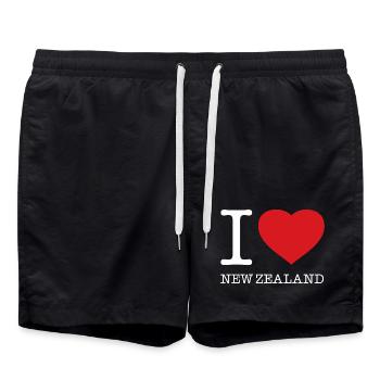 J’adore la Nouvelle-Zélande - Short de bain - noir - Devant - AI Model Male 185 light (185cm)