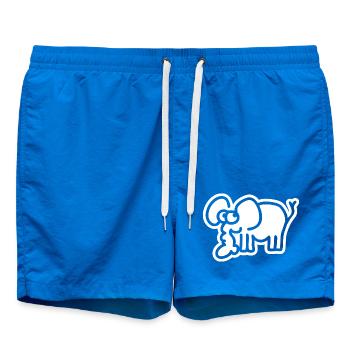 Kleiner Elefant – süßes Safari Comic Tier-Motiv - Badeshorts - Cobalt blue - Vorne