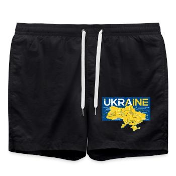 Carte du circuit Ukraine - Short de bain - noir - Devant - AI Model Male 185 light (185cm)