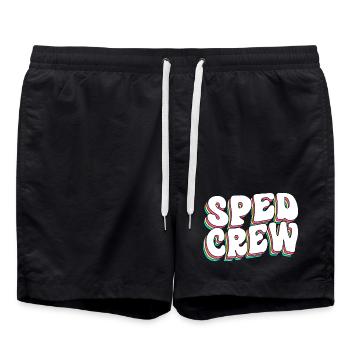 Pédagogue en éducation spécialisée - Short de bain - noir - Devant - AI Model Male 185 light (185cm)