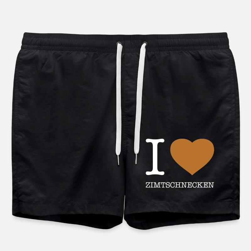 I love cinnamon rolls - Swim Trunks - black