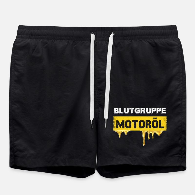 Groupe sanguin Graphique huile moteur - Short de bain - noir