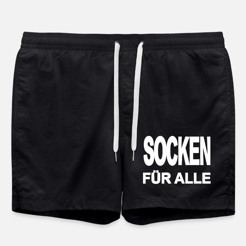 Socken - Badeshorts - Schwarz