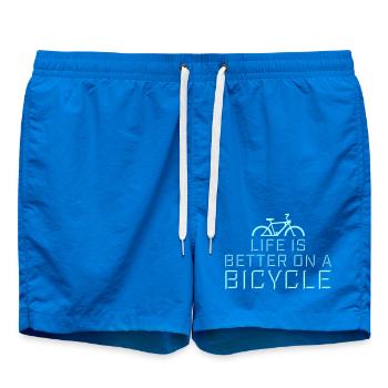 La vie est meilleure à vélo. Cyclisme Sport - Short de bain - cobalt blue - Devant