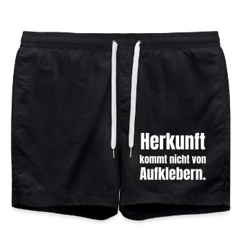 L’origine ne vient pas des autocollants - Short de bain - noir - Devant - AI Model Male 185 light (185cm)