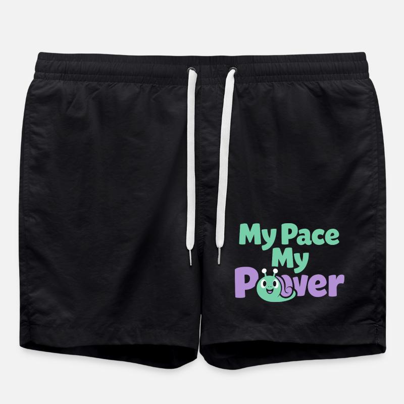Gentle parenting identity, slow - Swim Trunks - black