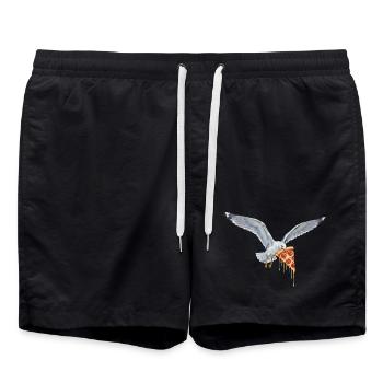 Boulderer Colorsplash Boulder Bouldern - Badeshorts - Schwarz - Vorne - AI Model Male 185 light (185cm)