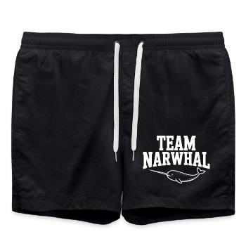 Équipe Narwhal - Short de bain - noir - Devant - AI Model Male 185 light (185cm)