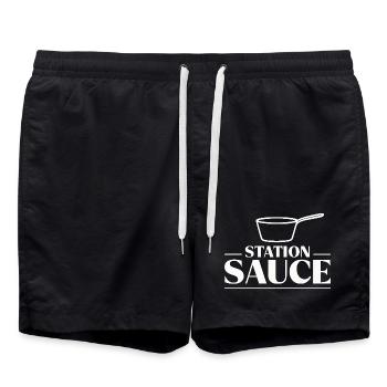 Saucier Sauce Station Brigade Chef Culinary Statio - Swim Trunks - black - Front - AI Model Male 185 light (185cm)