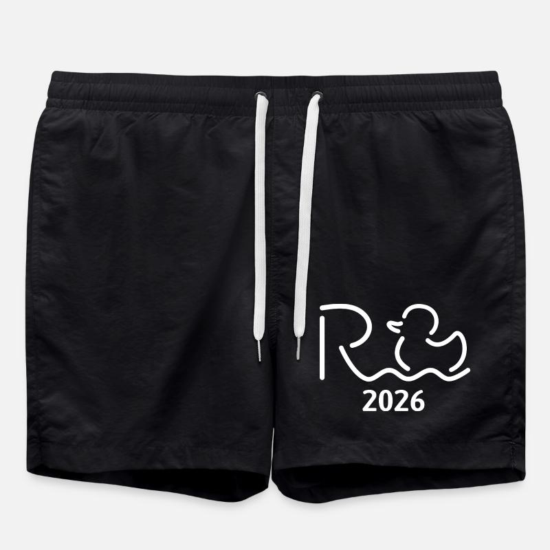 Rente 2026 - Ruhestand - Pension - Badeshorts - Schwarz