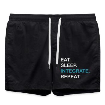 Integrate Repeat HPLC Performance Chromatography - Swim Trunks - black - Front - AI Model Male 185 light (185cm)