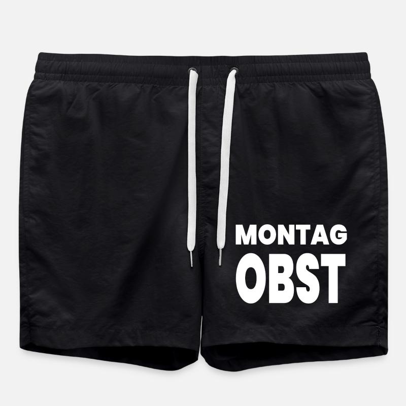 Obst - Badeshorts - Schwarz