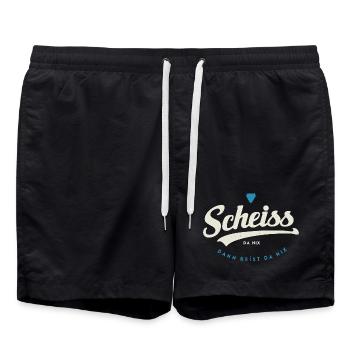 Scheiss da nix - Short de bain - noir - Devant - AI Model Male 185 light (185cm)