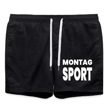 Sport - Badeshorts - Schwarz - Vorne - AI Model Male 185 light (185cm)