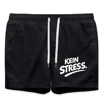 IM FLOW Shirt – Minimal Statement - Badeshorts - Schwarz - Vorne - AI Model Male 185 light (185cm)