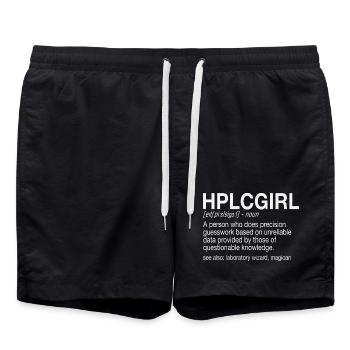 High Performance Liquid Chromatography HPLC Girl - Swim Trunks - black - Front - AI Model Male 185 light (185cm)
