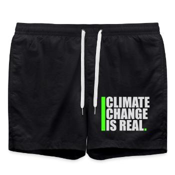 Le changement climatique est la véritable science du changement climatique - Short de bain - noir - Devant - AI Model Male 185 light (185cm)