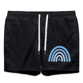 Bohème Bleu Arc-en-ciel - Short de bain - noir - Devant - AI Model Male 185 light (185cm)