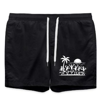Icône des fêtes de fin d’année - Short de bain - noir - Devant - AI Model Male 185 light (185cm)