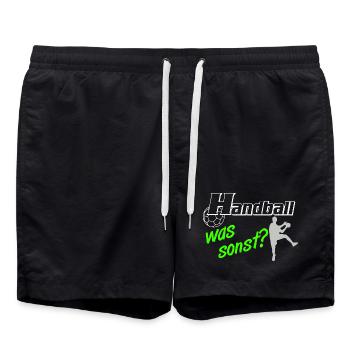 Handball Was Sonst Silhouetten - Badeshorts - Schwarz - Vorne - AI Model Male 185 light (185cm)