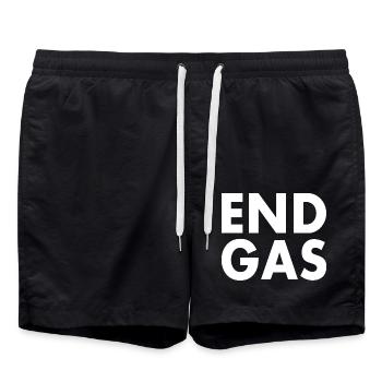 End gas - Badeshorts - Schwarz - Vorne - AI Model Male 185 light (185cm)