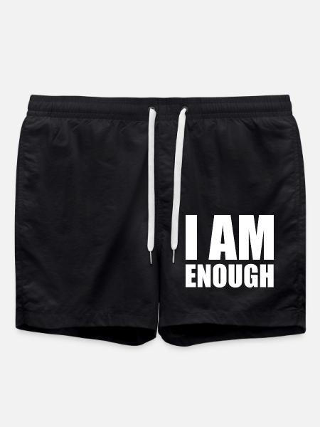 I am enough - Short de bain - noir