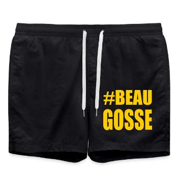 NOËL. ANNEE. ANNIVERSAIRE. RETRAITE. FÊTE DES PERE - Short de bain - noir - Devant - AI Model Male 185 light (185cm)