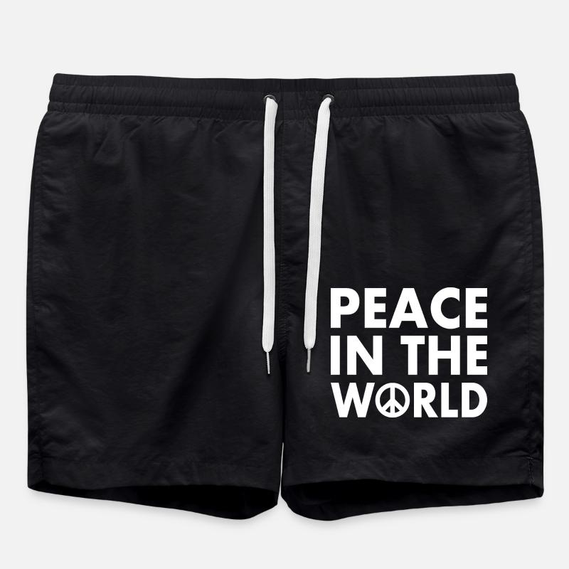 Peace in the world - Short de bain - noir