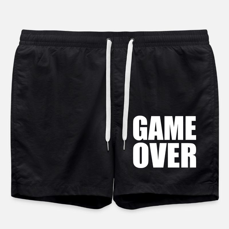 Game over - Swim Trunks - black